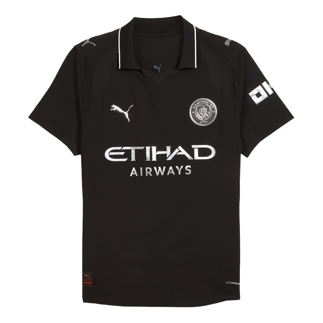 HAALAND #9 Manchester City Away Authentic Soccer Jersey 2025/26