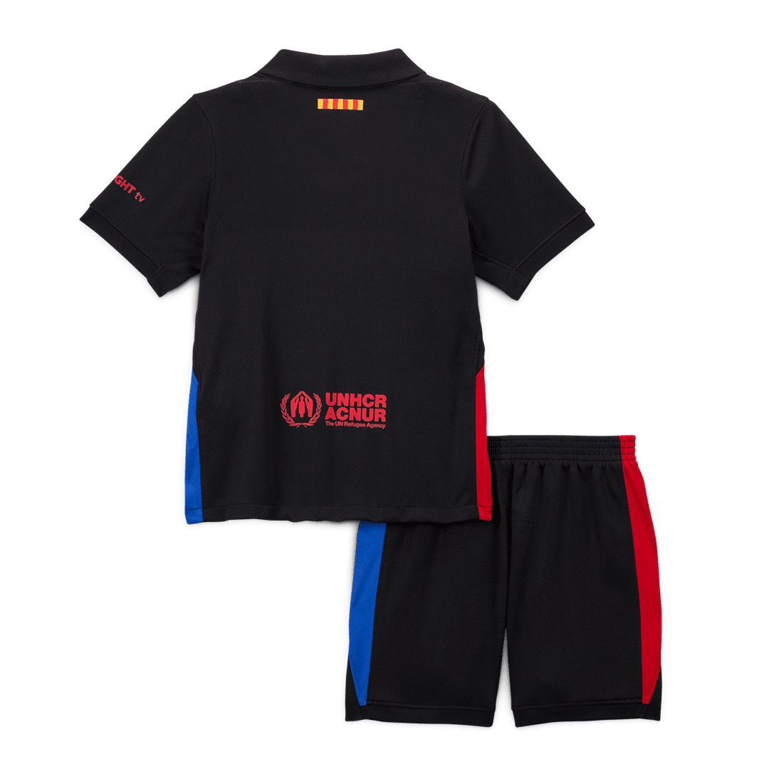 Kids Barcelona Custom Away Soccer Kits 2024/25 - Spotify Logo Without Text