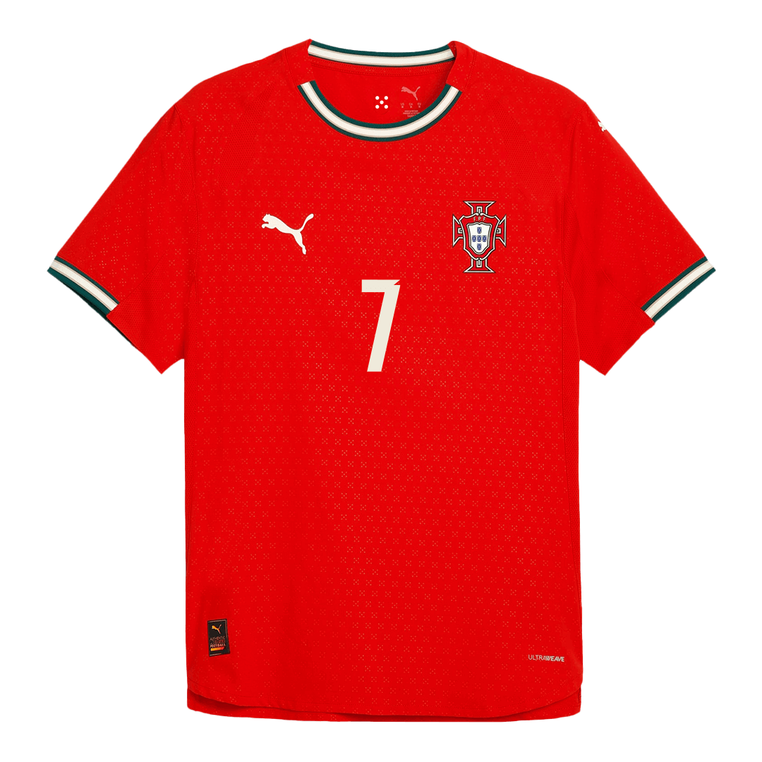 Authentic RONALDO #7 Portugal Home Soccer Jersey 2025 Red