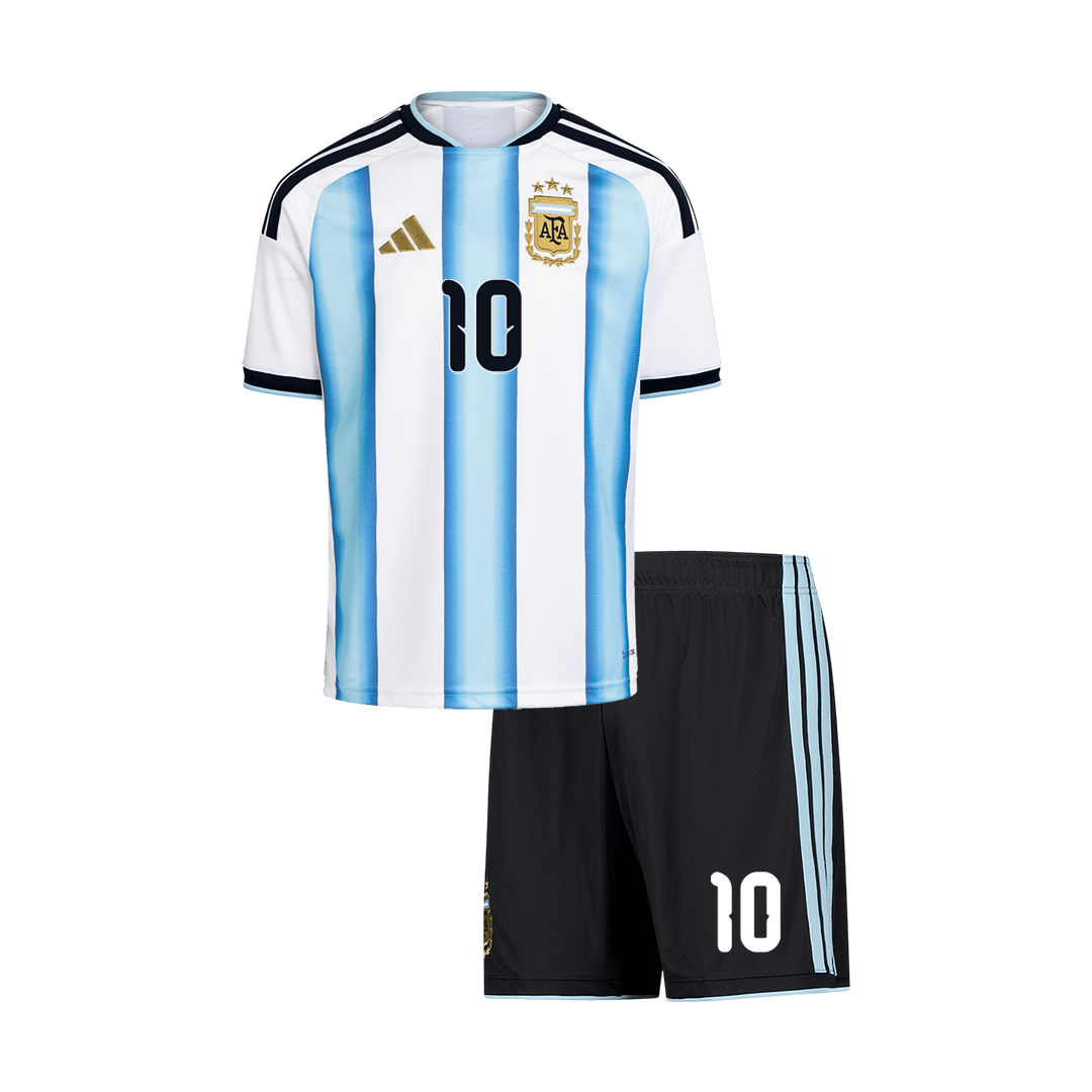 MESSI #10 Argentina Home World Cup Kids Soccer Jerseys Kit 2026