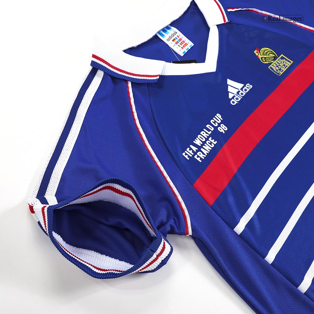 ZIDANE #10 France Retro Jersey Home Soccer Shirt 1998 World Cup