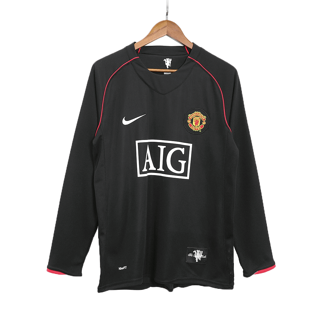 Retro Jersey SCHOLES #18 Manchester United Retro Jersey Away Soccer Shirt 2007/08