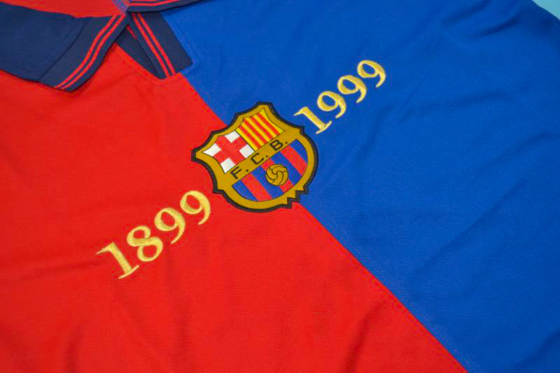 Retro Soccer Jersey Barcelona Home Long Sleeve 1999/00