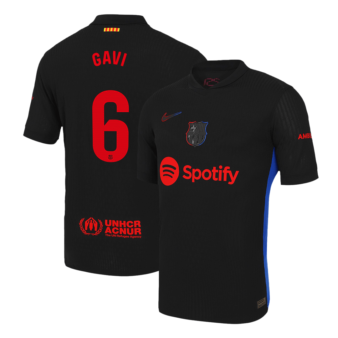 GAVI #6 Authentic Soccer Jersey Barcelona Away Shirt 2024/25