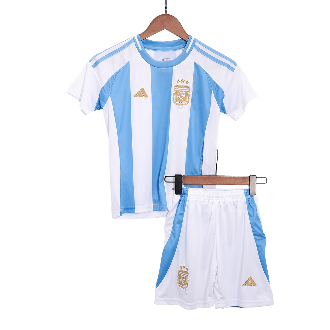 Kid's Argentina Home Soccer Jersey Kit(Jersey+Shorts) Copa America 2024
