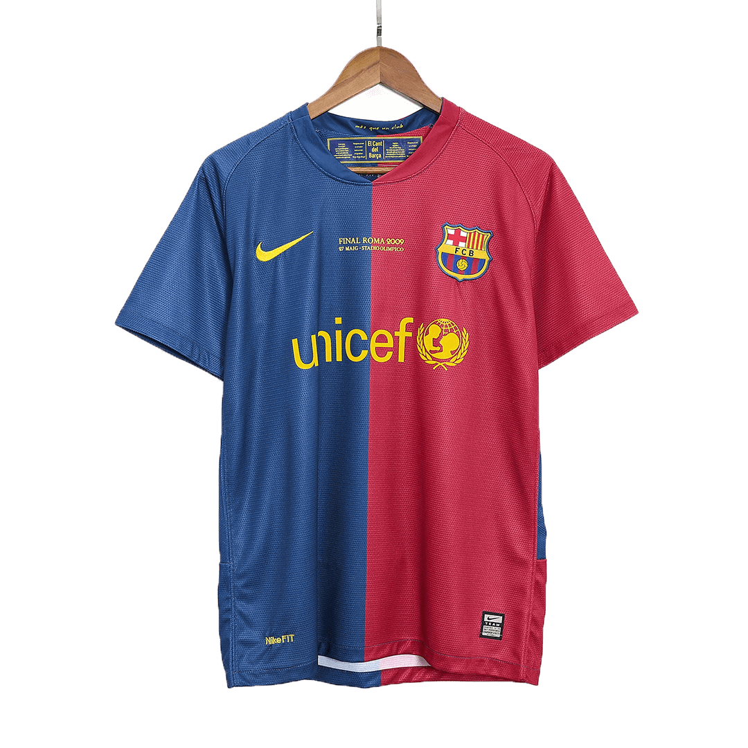 Retro Jersey A.INIESTA #8 Barcelona Retro Jersey Home Soccer Shirt 2008/09 UCL Final