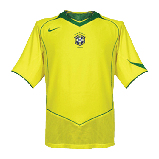 Retro 2004 Brazil Home Soccer Jersey