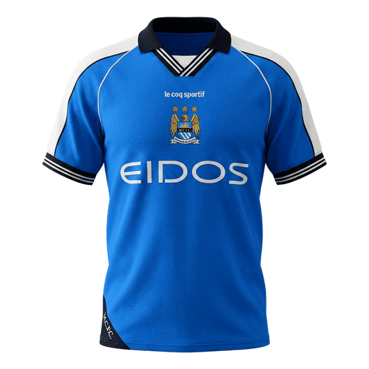 Retro Soccer Jersey Manchester City Home 1999/01