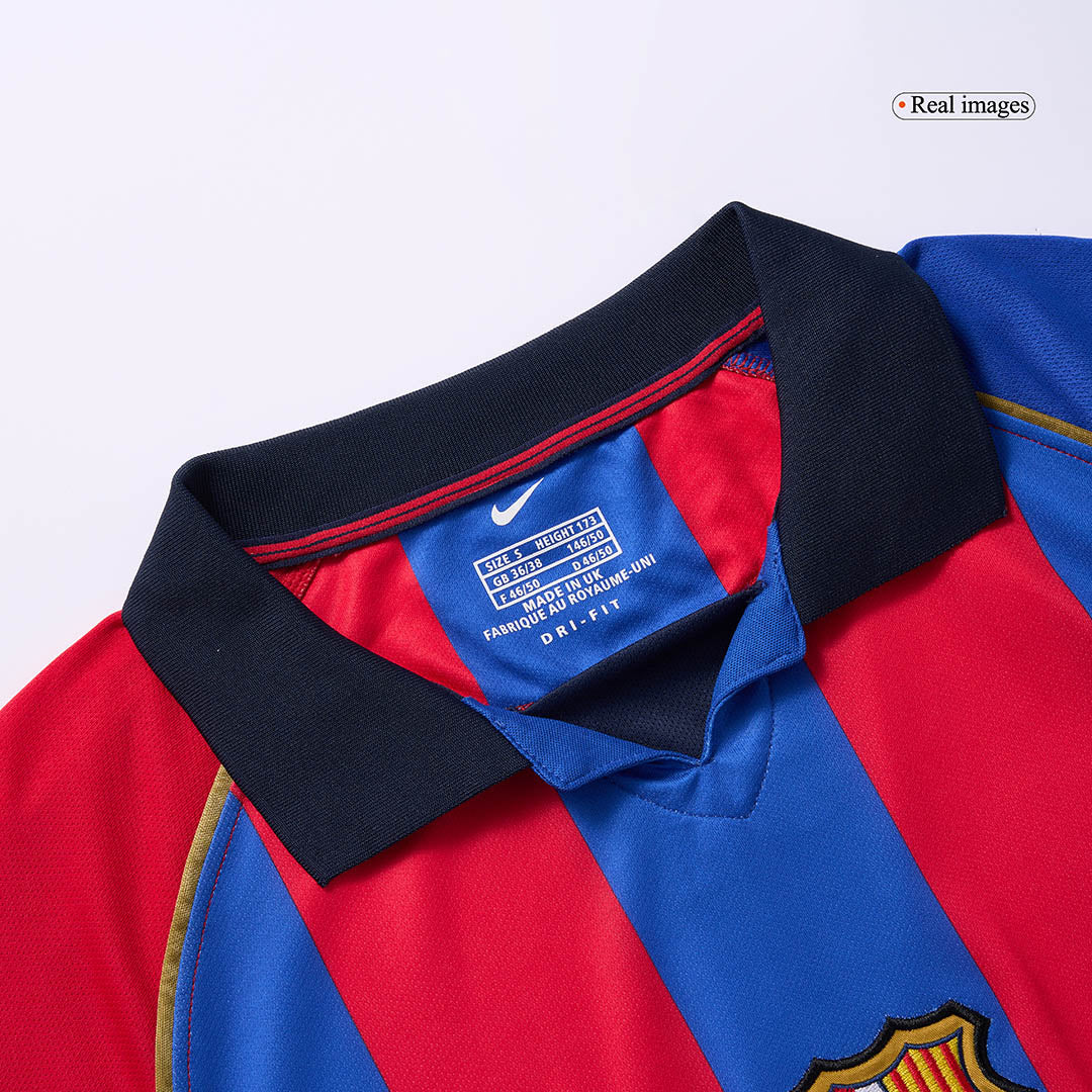 Retro Jersey RIVALDO #10 Barcelona Retro Jersey Home Soccer Shirt 2001/02