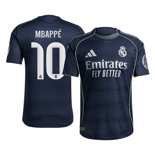 Authentic MBAPPÉ #10 Soccer Jersey Real Madrid Away Shirt 2025/26