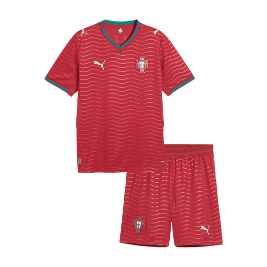 Portugal Home World Cup Kids Soccer Jerseys Kit 2026