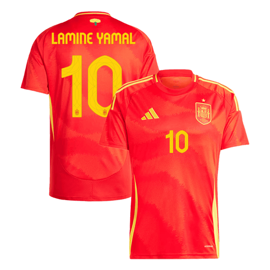 LAMINE YAMAL #10 Spain Home Soccer Jersey EURO 2024
