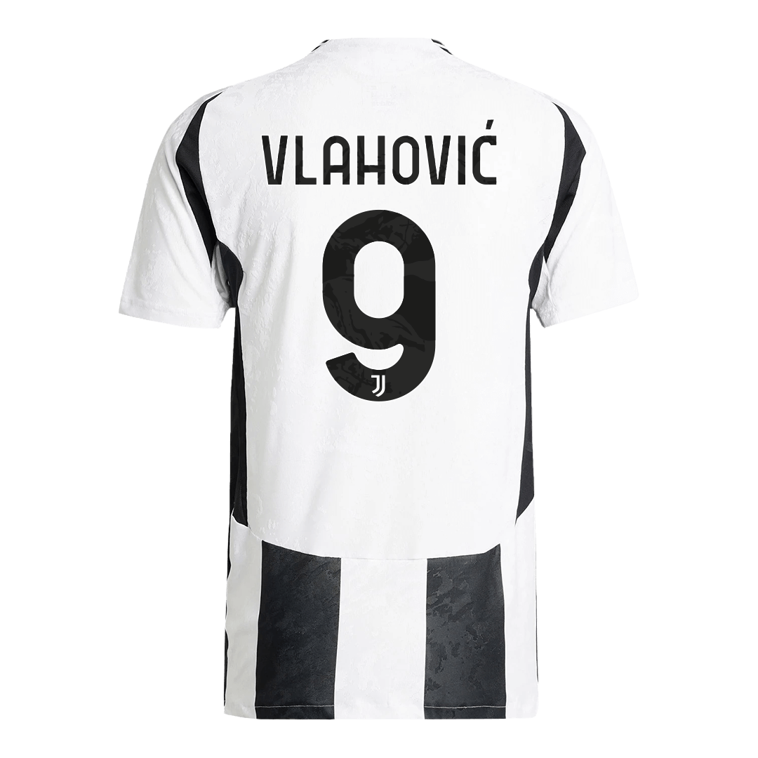 Authentic  VLAHOVI?  #9 Juventus Home Soccer Jersey 2024/25 - Save The Children Sponsor