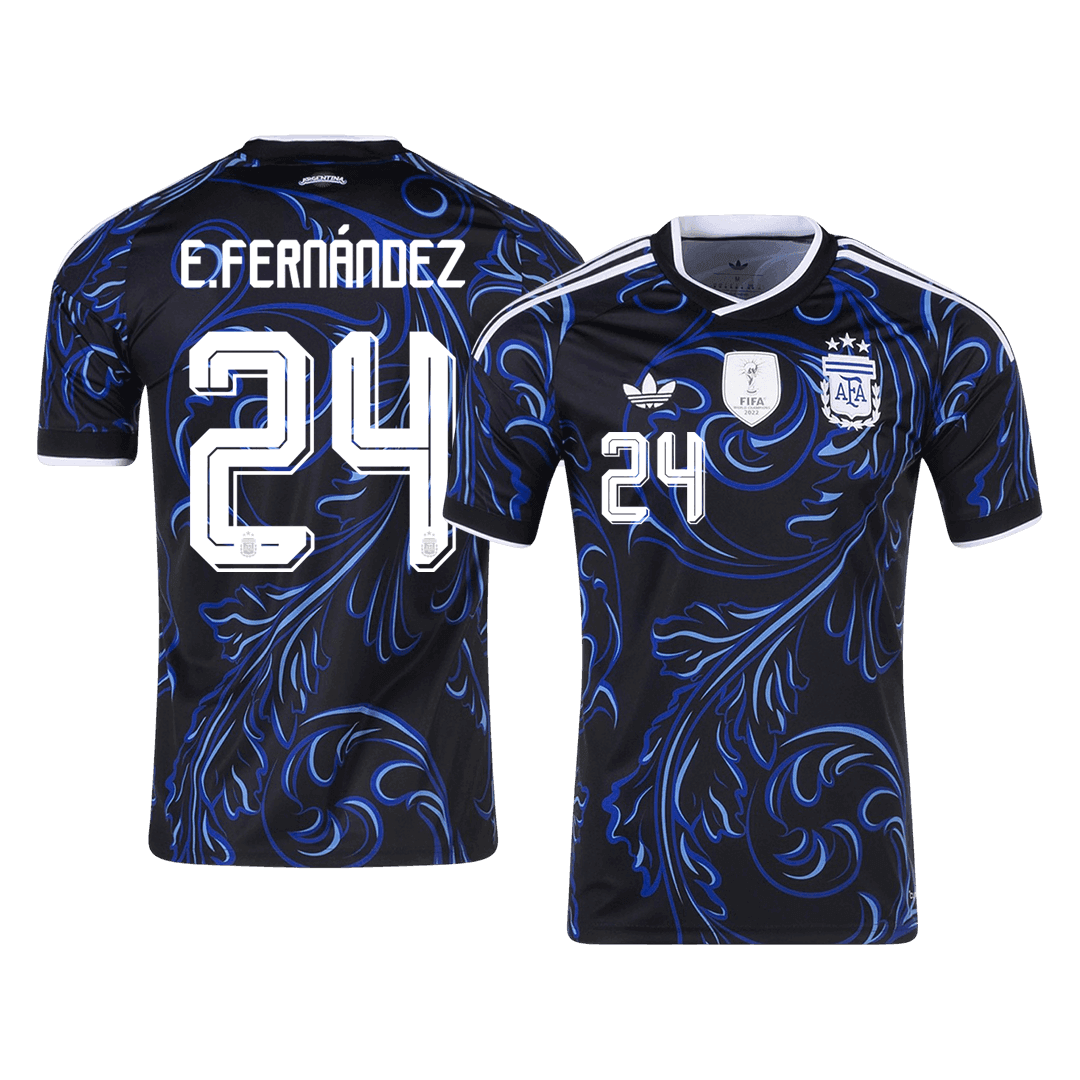 E. FERNÁNDEZ #24 Argentina Away Soccer Jersey World Cup 2026
