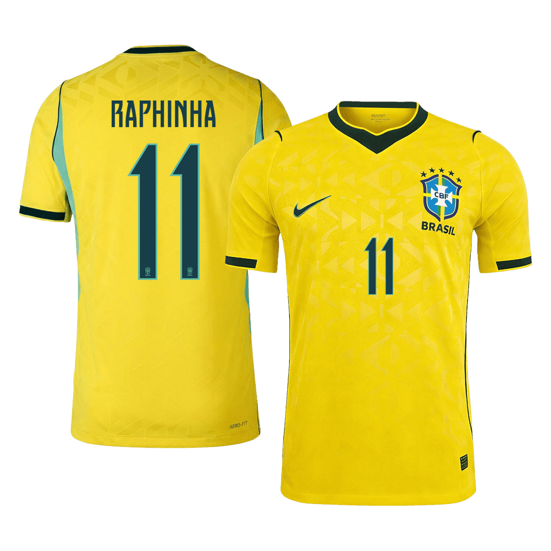 RAPHINHA #11 Brazil Home Player Version Jersey World Cup 2026