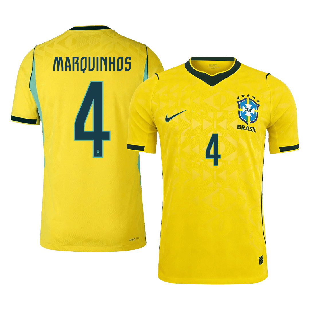MARQUINHOS #4 Brazil Home Player Version Jersey World Cup 2026
