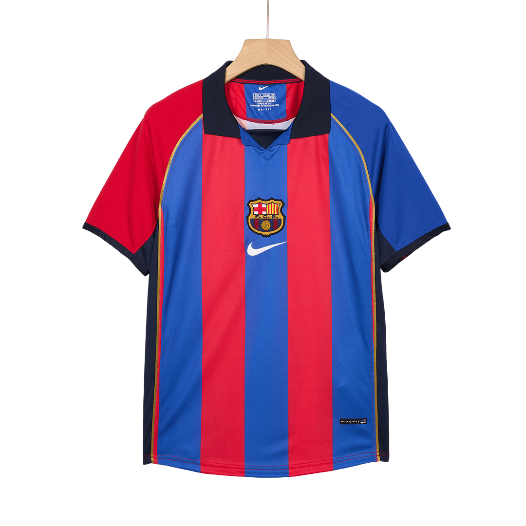 Retro Jersey RIVALDO #10 Barcelona Retro Jersey Home Soccer Shirt 2001/02