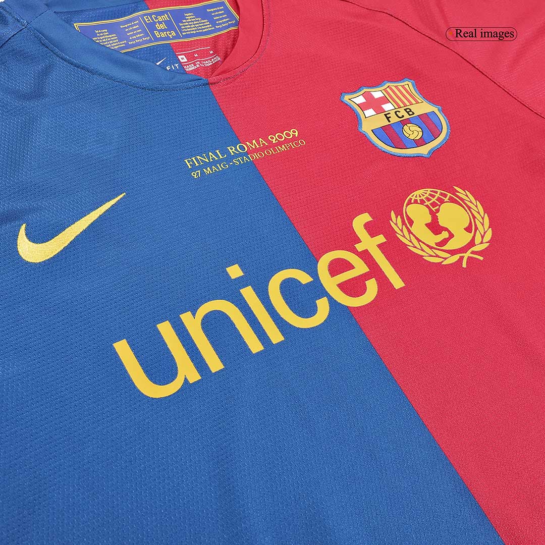 Retro Jersey XAVI #6 Barcelona Retro Jersey Home Long Sleeve Soccer Shirt 2008/09 - UCL Final