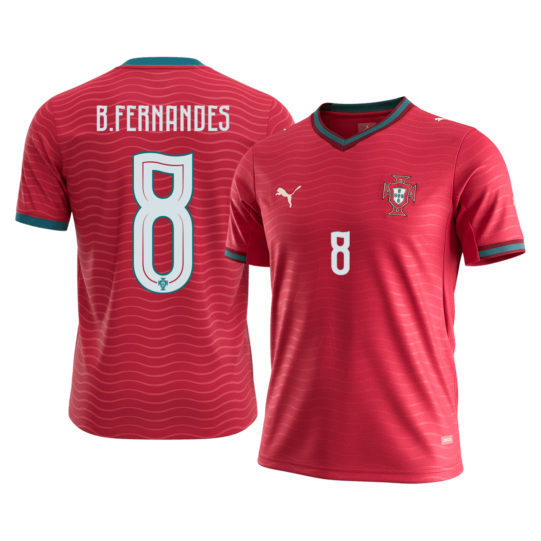 B.FERNANDES #8 Portugal Home Soccer Jersey World Cup 2026