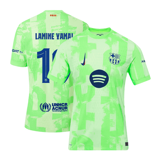 Authentic LAMINE YAMAL #19 Barcelona Third Away Soccer Jersey 2024/25 - UCL¡ꡧSpotify Logo Without Text¡ê?