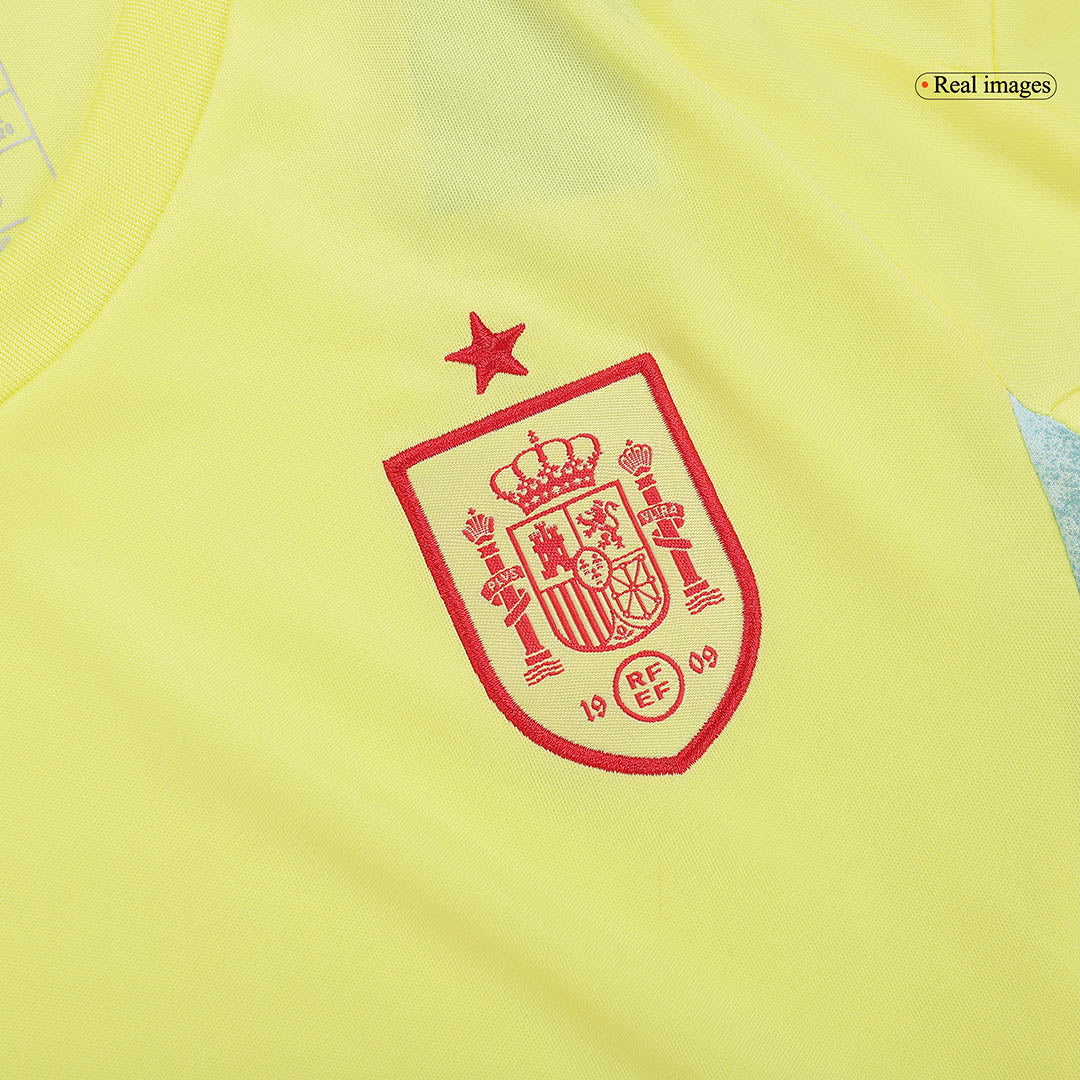Kid's Spain Away Soccer Jersey Kit(Jersey+Shorts) Euro 2024