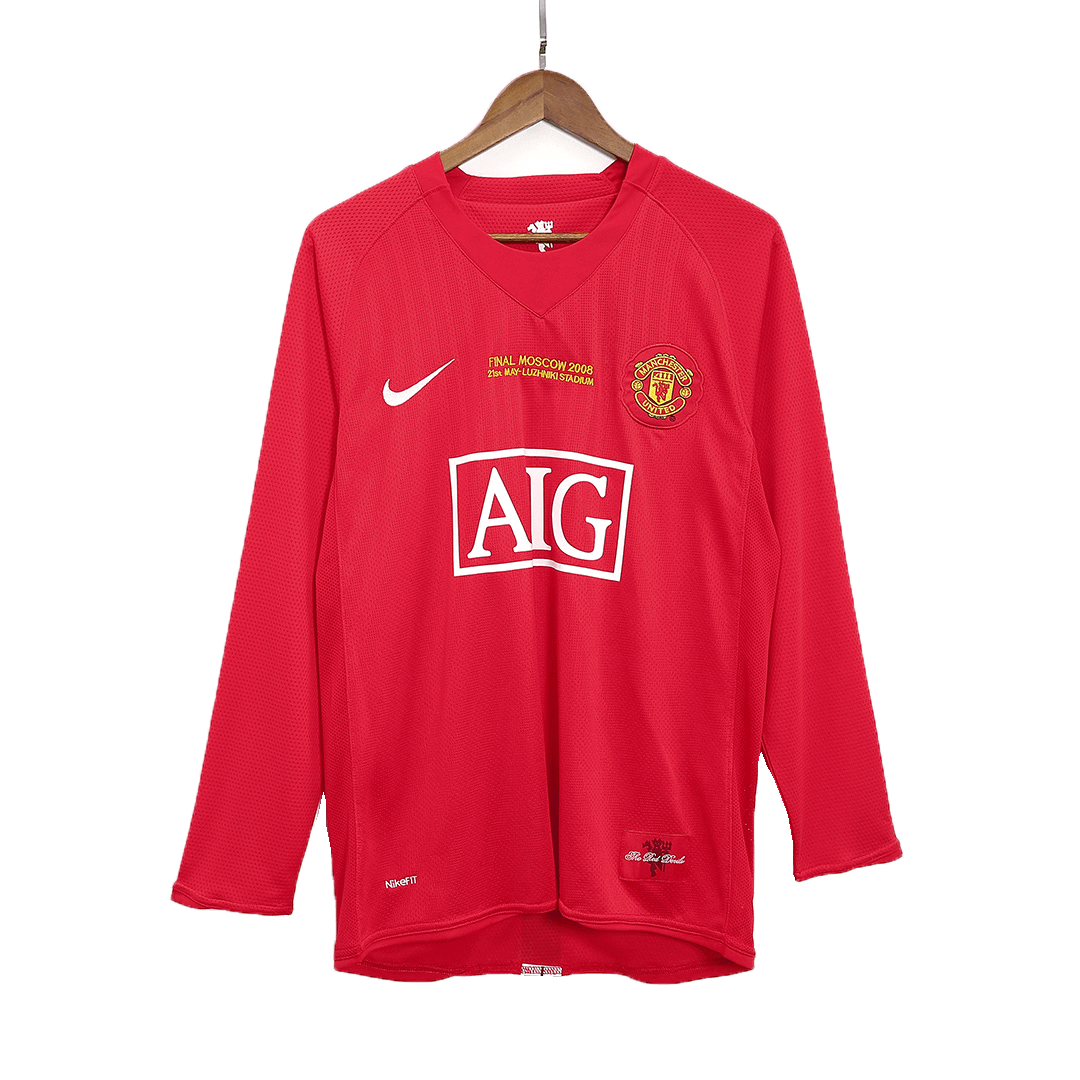 ROONEY #10 Manchester United Retro Jersey Home Soccer Shirt 2007/08 - UCL Final