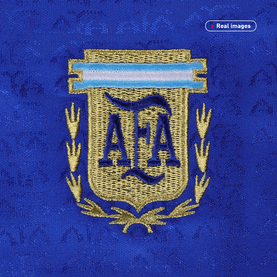 Retro #10 Argentina Away Soccer Jersey Kit(Jersey+Shorts) 1994
