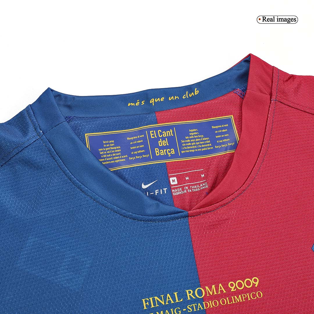 Retro Jersey XAVI #6 Barcelona Retro Jersey Home Long Sleeve Soccer Shirt 2008/09 - UCL Final
