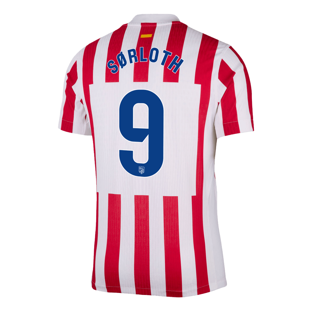 SØRLOTH #9 Atletico Madrid Home Player Version Jersey 2025/26