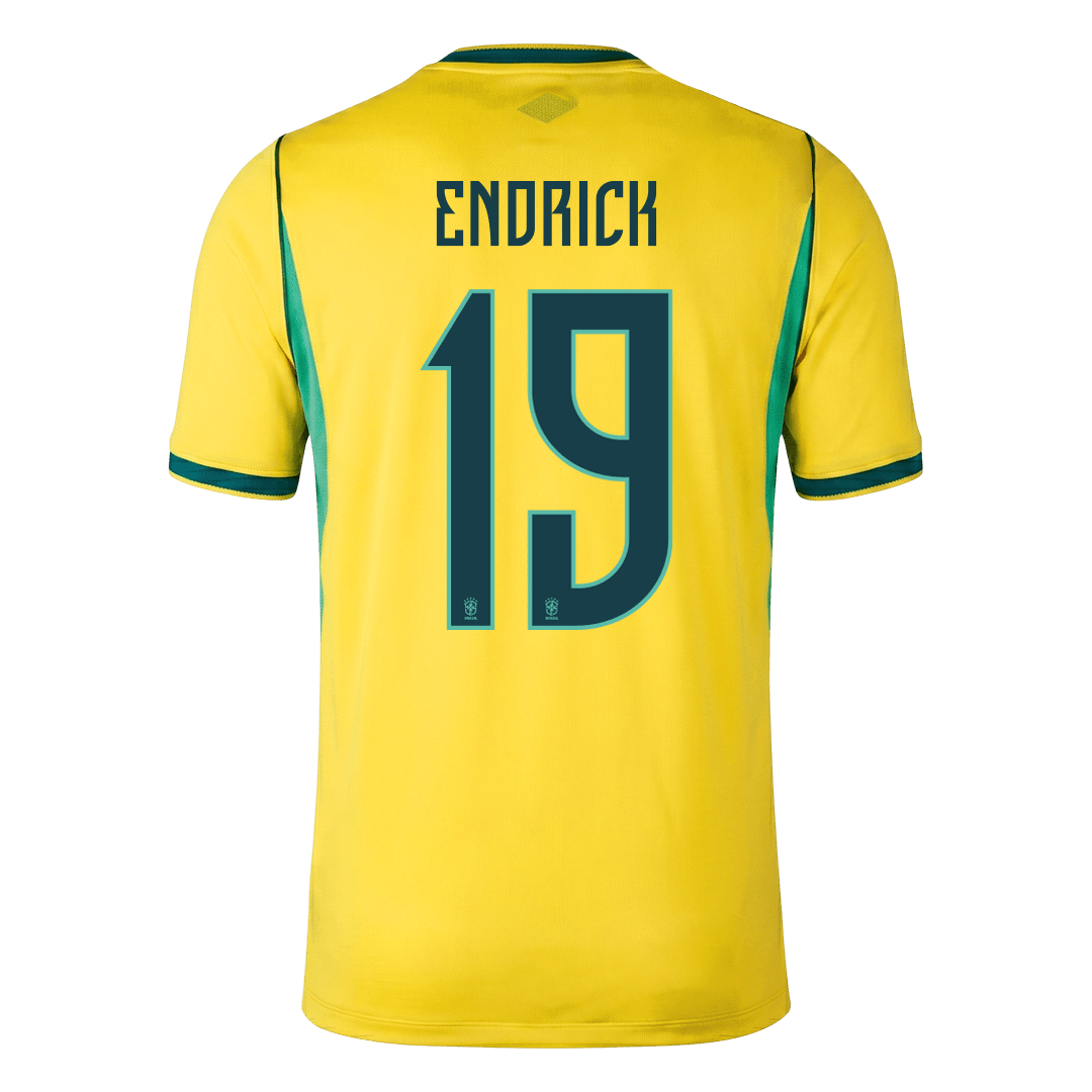 ENDRICK #19 Brazil Home Soccer Jersey World Cup 2026
