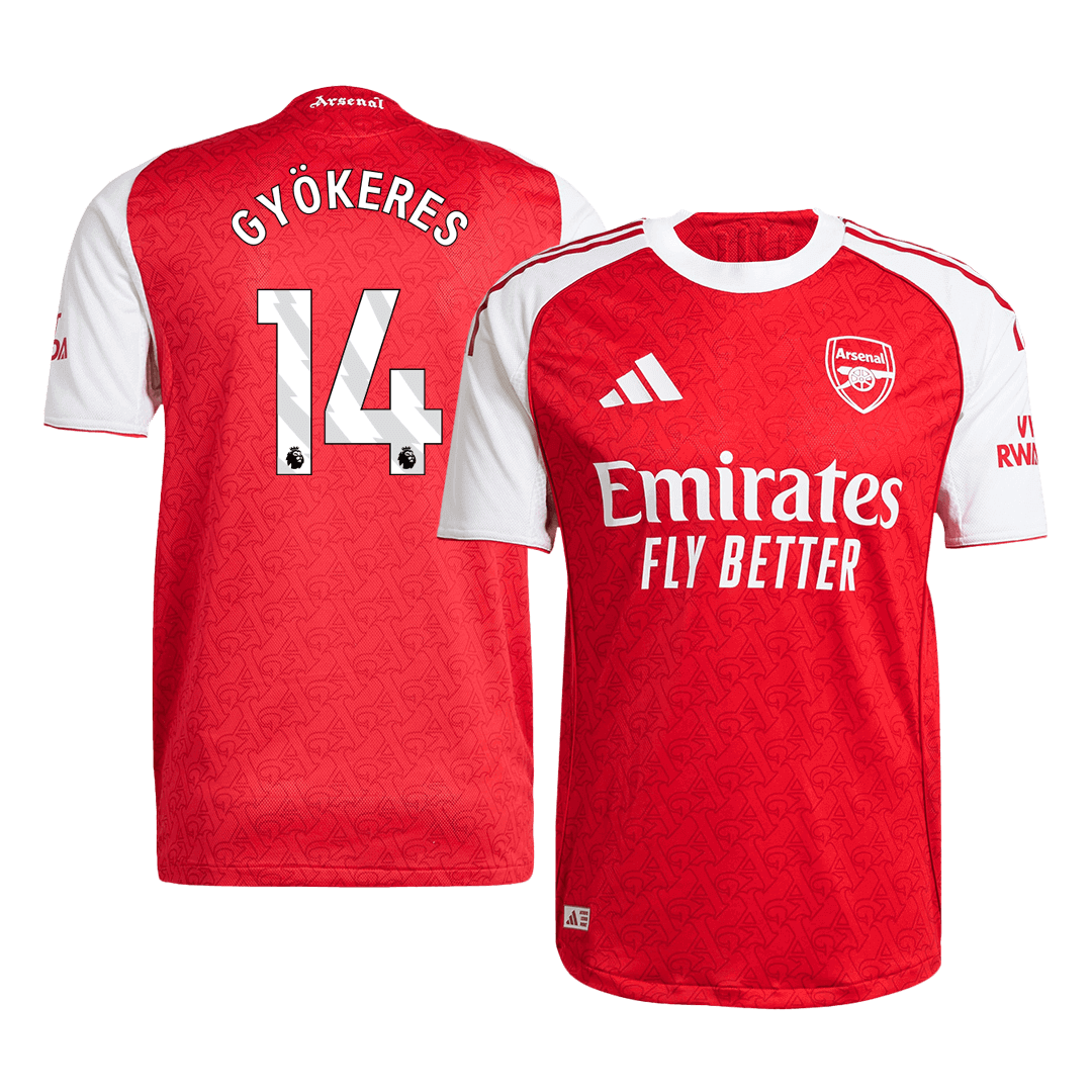 GYÖKERES #14 Arsenal Authentic Home Soccer Jersey 2025/26