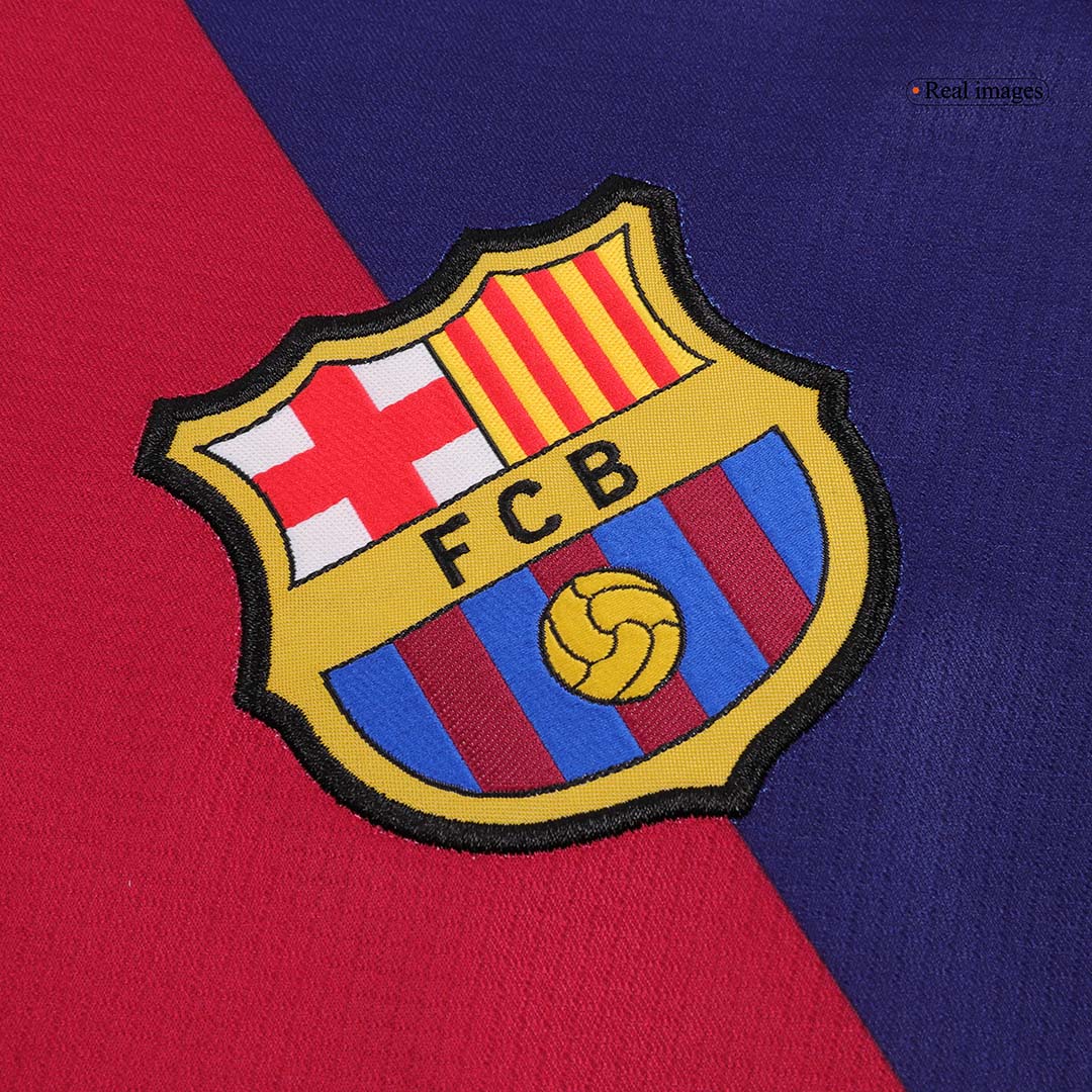 Barcelona GAVI #6 Jersey Custom Soccer Jersey Home 2024/25 Spotify Logo Without Text