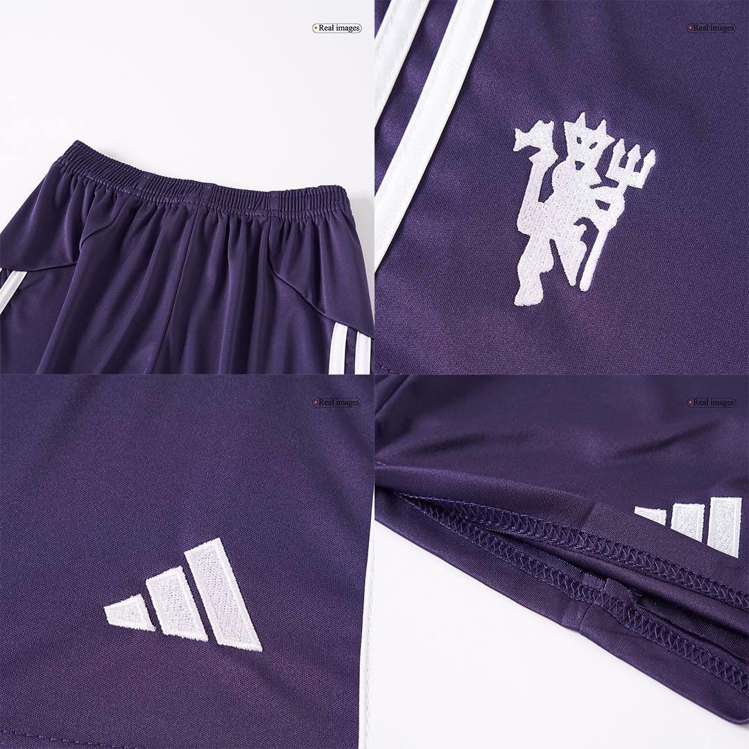 Manchester United Away Kids Soccer Jerseys Full Kit 2025/26