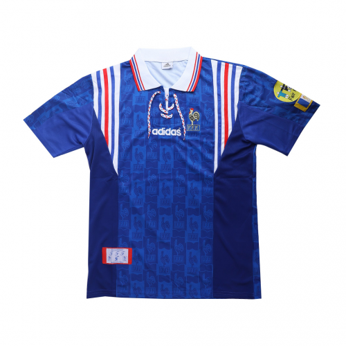 Retro Jersey Zidane #10 France Home Euro Cup 1996