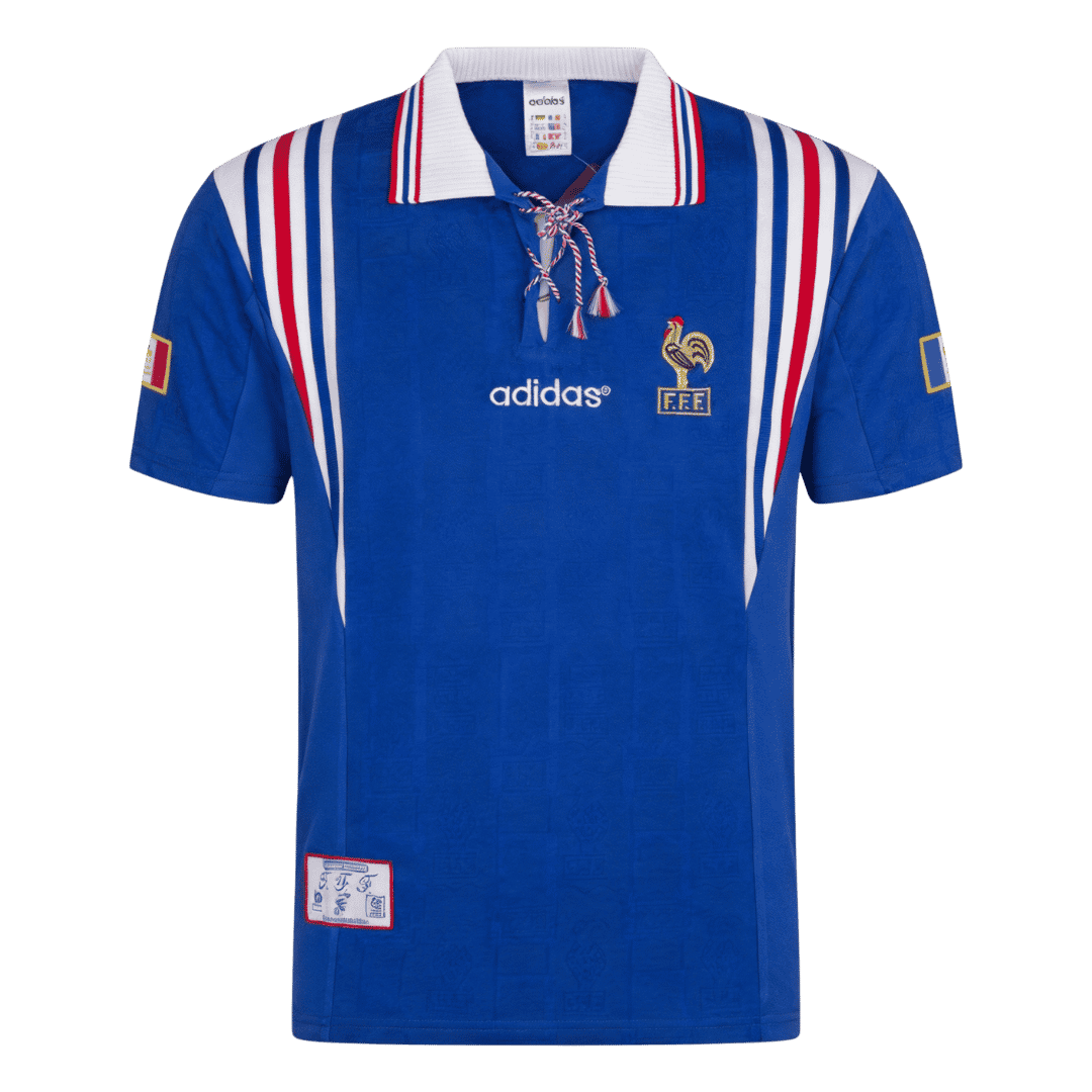 Retro Jersey Zidane #10 France Home Euro Cup 1996