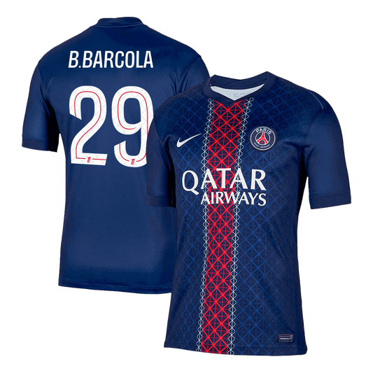 B.BARCOLA #29 PSG Home Soccer Jersey 2025/26