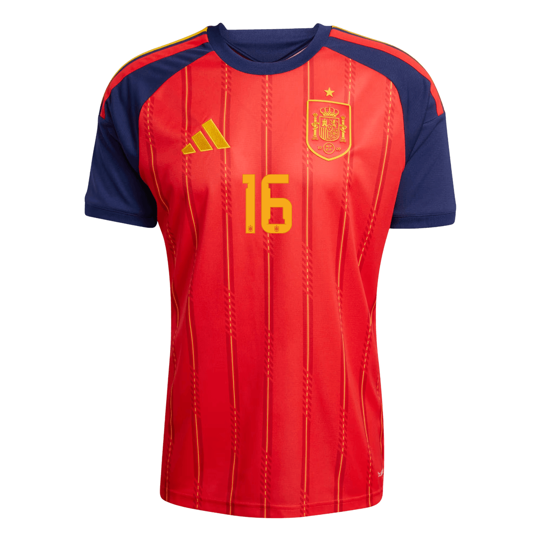 RODRIGO #16 Spain Home Soccer Jersey 2026