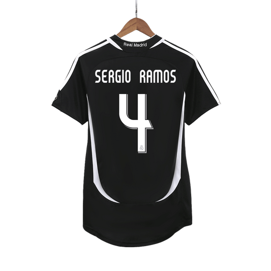 Retro Jersey SERGIO RAMOS #4 Real Madrid Retro Jersey Away Soccer Shirt 2006/07