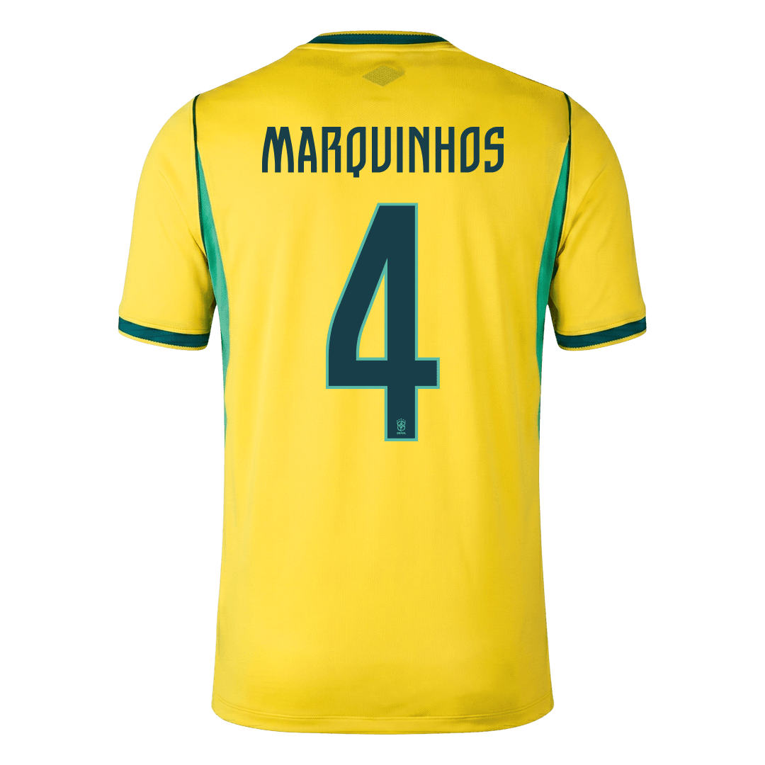 MARQUINHOS #4 Brazil Home Soccer Jersey World Cup 2026