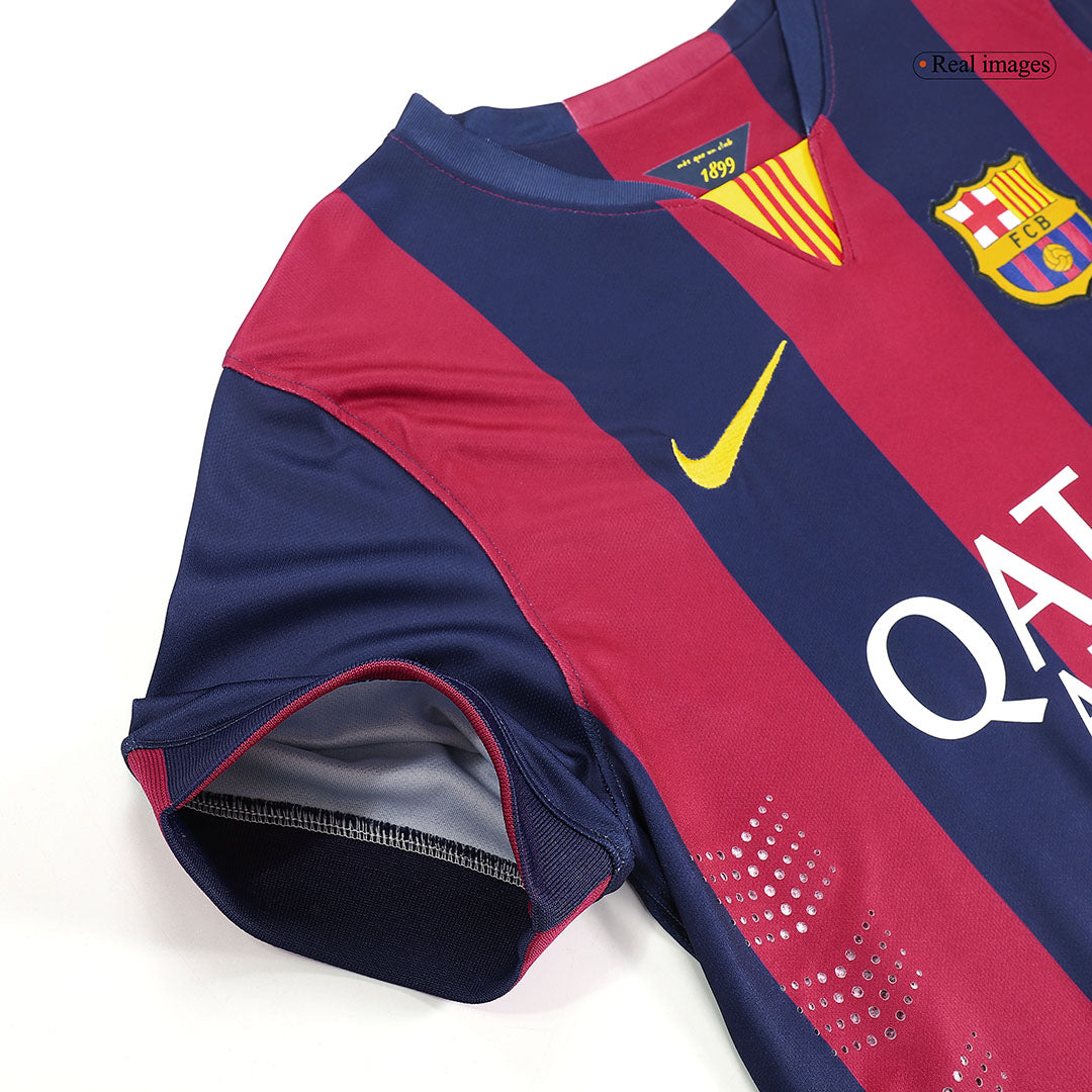 NEYMAR JR #11 Barcelona Retro Jersey Home Soccer Shirt 2014/15