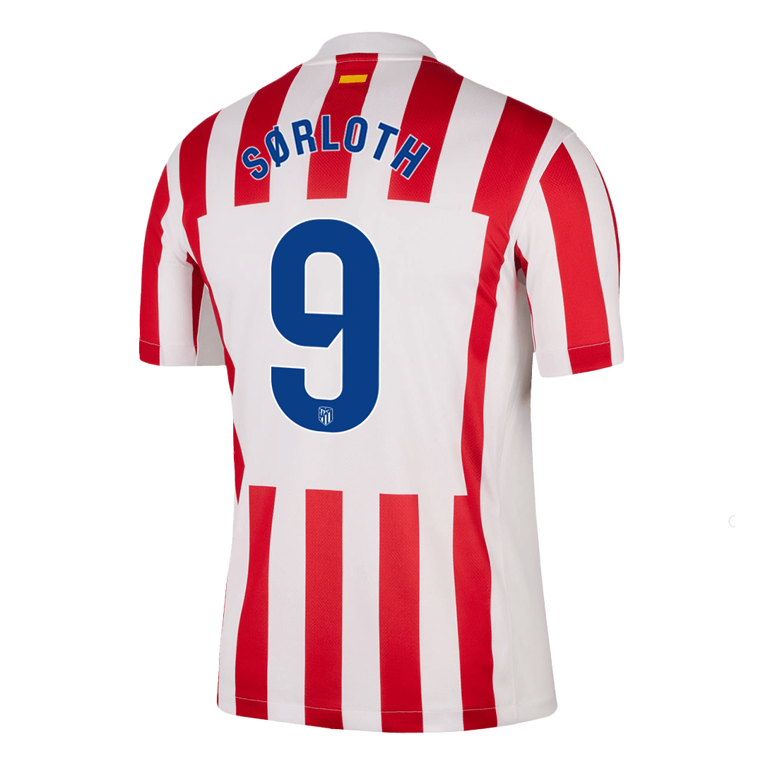 SØRLOTH #9 Atletico Madrid Home Soccer Jersey 2025/26