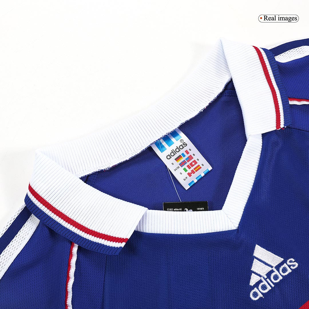 ZIDANE #10 France Retro Jersey Home Soccer Shirt 1998 World Cup