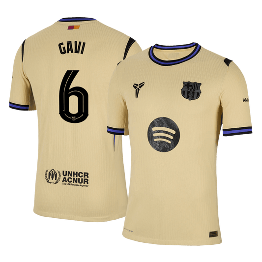 GAVI #6 Barcelona Away Authentic Soccer Jersey 2025/26 - UCL