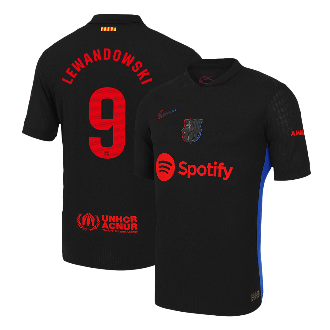 LEWANDOWSKI #9 Authentic Soccer Jersey Barcelona Away Shirt 2024/25