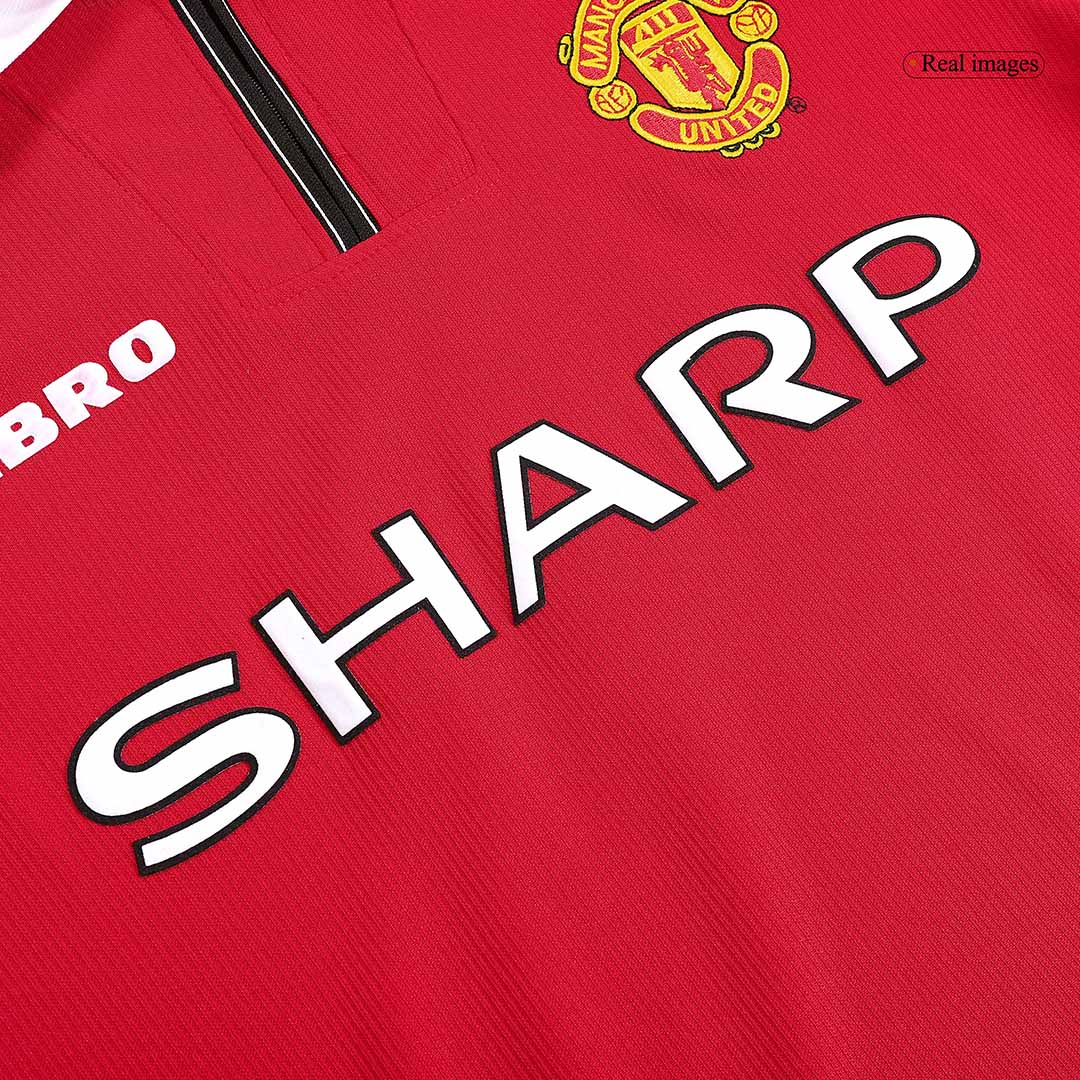 Retro Soccer Jersey Manchester United Home Long Sleeve 1998/99