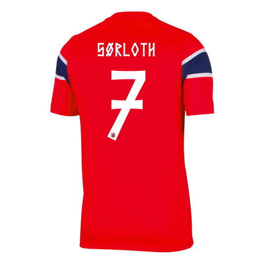 SØRLOTH #7 Norway Home Soccer Jersey World Cup 2026