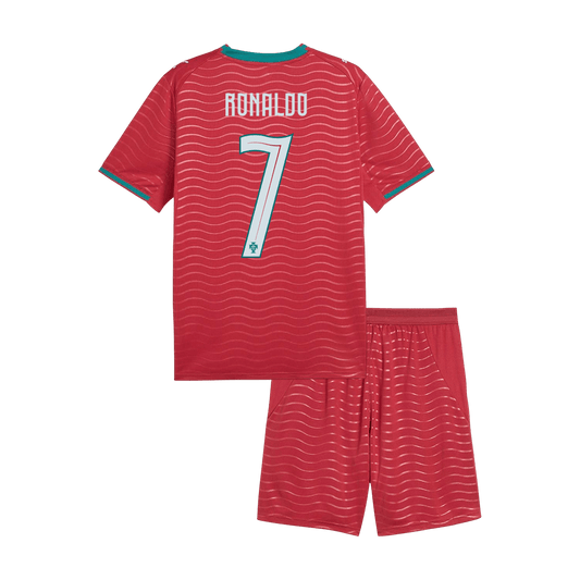 RONALDO #7 Portugal Home World Cup Kids Soccer Jerseys Kit 2026