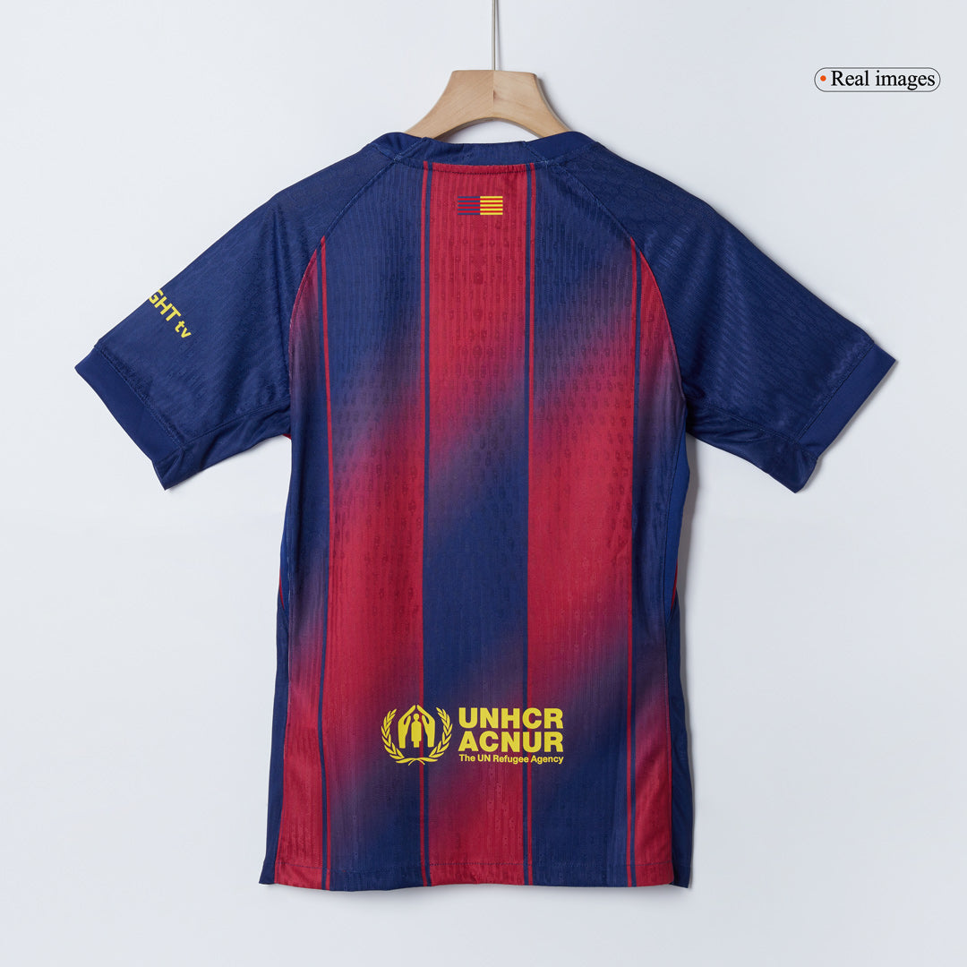 RAPHINHA #11 Barcelona Home Authentic Soccer Jersey 2025/26 - UCL
