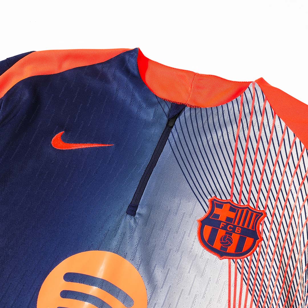 Barcelona 1/4 Zip Tracksuit 2025/26 Kids Black&Orange