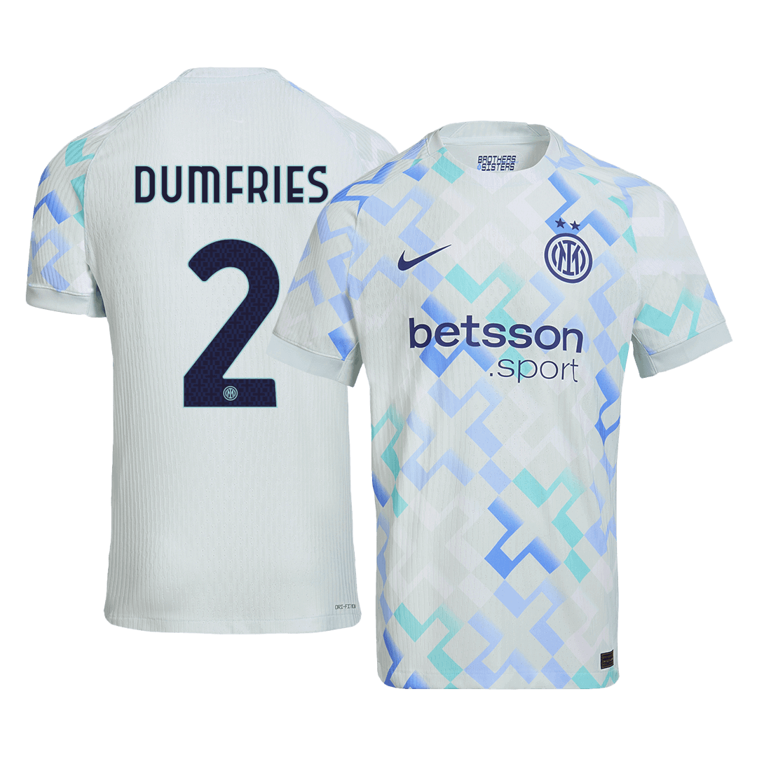 DUMFRIES #2 Inter Milan Away Authentic Soccer Jersey 2025/26